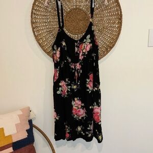 Torrid size 3 black floral dress